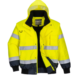 C465 - Blouson Bomber 3-en-1 Haute Visibilité Bicolore