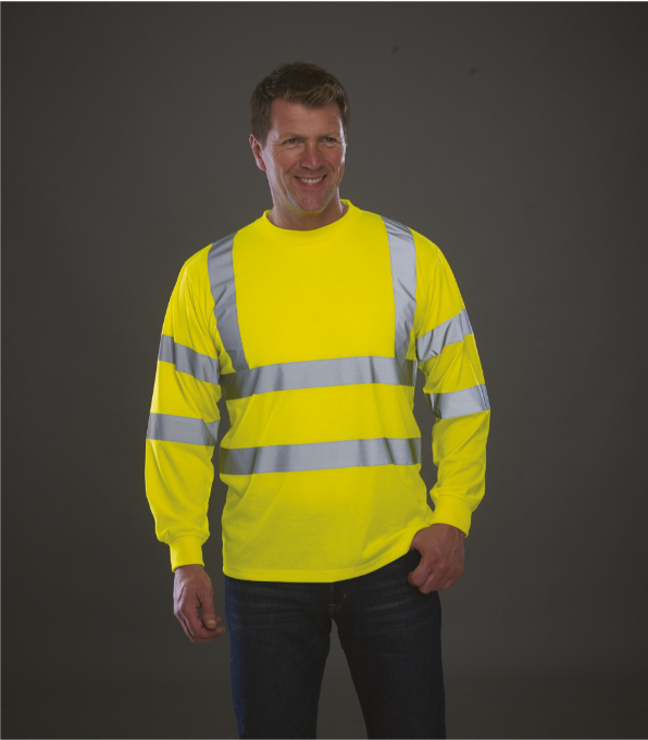 T-SHIRT HAUTE VISIBILITÉ MANCHES LONGUES