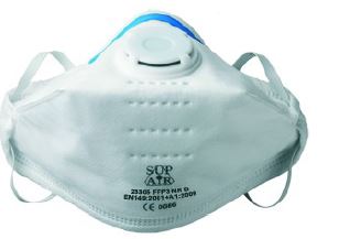 DEMI MASQUES FILTRANTS PLIABLES AVEC VALVE FFP3 NR D - LOT DE 20