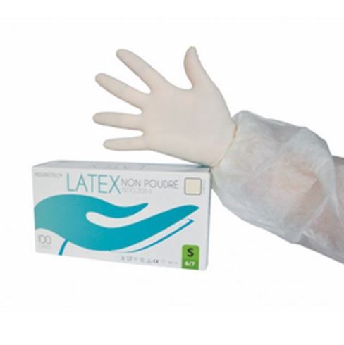 GANTS LATEX NON POUDRÉS RUGUEUX