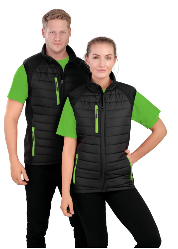 GILET SOFTSHELL  REMBOURRE BLACK COMPASS RECYCLE
